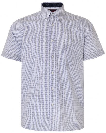 Kam Jeans 6186 Short Sleeve Shirt Blue - Krekli - Krekli - 2XL-8XL