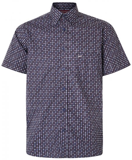 Kam Jeans 6188 Short Sleeve Shirt Navy - Krekli - Krekli - 2XL-8XL