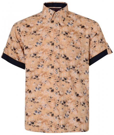 Kam Jeans 6190 Short Sleeve Shirt Sand - Krekli - Krekli - 2XL-8XL