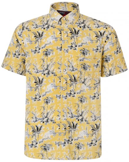 Kam Jeans 6191 Short Sleeve Shirt Sand - Krekli - Krekli - 2XL-8XL