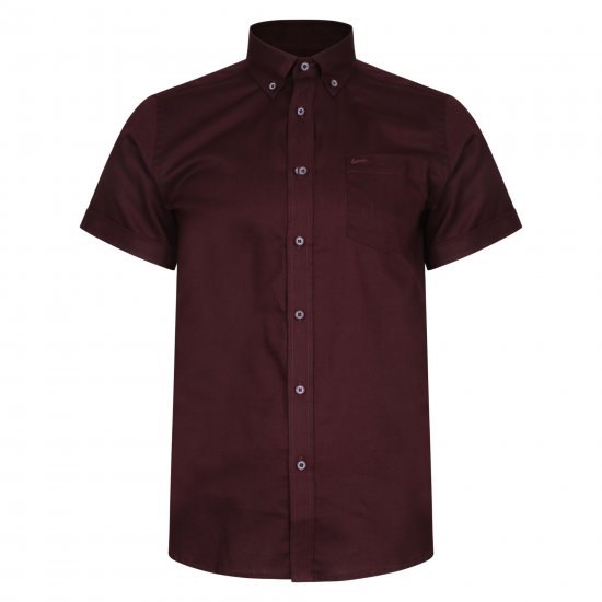 Kam Jeans 6204 Self Pattern Weave Shirt Burgundy - Krekli - Krekli - 2XL-8XL