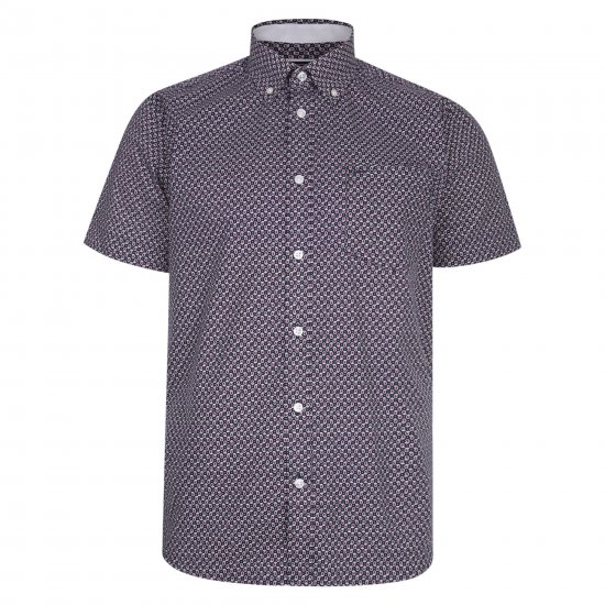 Kam Jeans 6206 Paisley Print Shirt Navy - Krekli - Krekli - 2XL-8XL