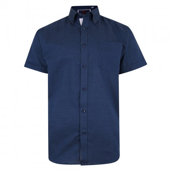 Kam Jeans 6210 SS Dobby Stitch Shirt Indigo - Krekli - Krekli - 2XL-8XL