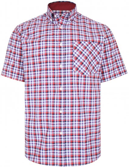 Kam Jeans 6214 Check Shirt Red - Krekli - Krekli - 2XL-8XL