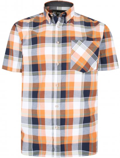 Kam Jeans 6216 Large Check Shirt Rust - Krekli - Krekli - 2XL-8XL