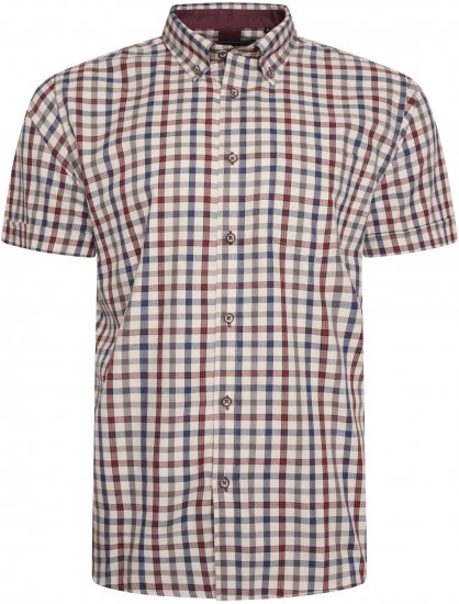 Kam Jeans 6282 Casual SS Check Shirt Multi-Colored - Krekli - Krekli - 2XL-8XL