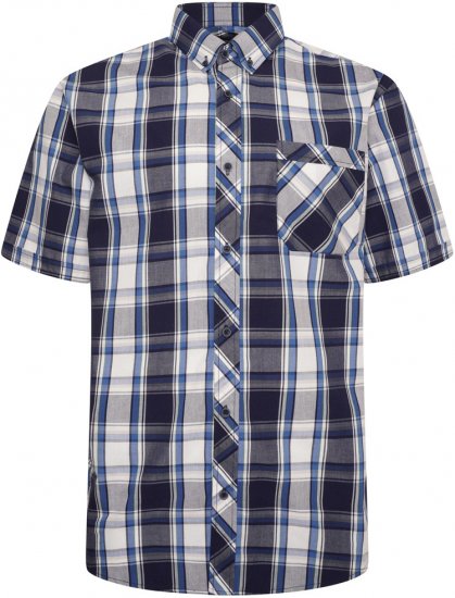 Kam Jeans 6301 SS Casual Check Shirt Navy - Krekli - Krekli - 2XL-8XL