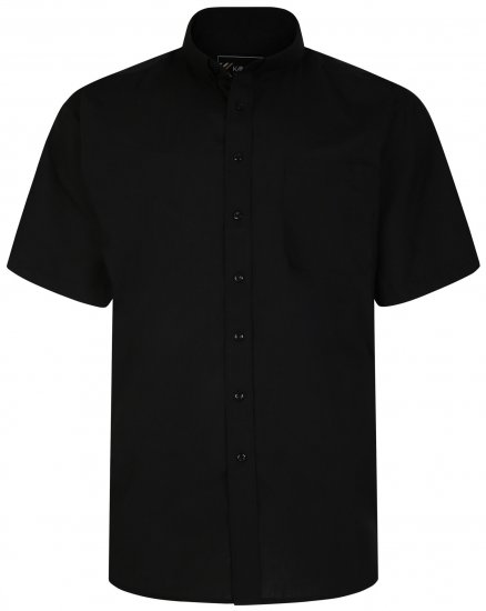 Kam Jeans 660 Classic Short Sleeve Office Shirt Black - Krekli - Krekli - 2XL-8XL