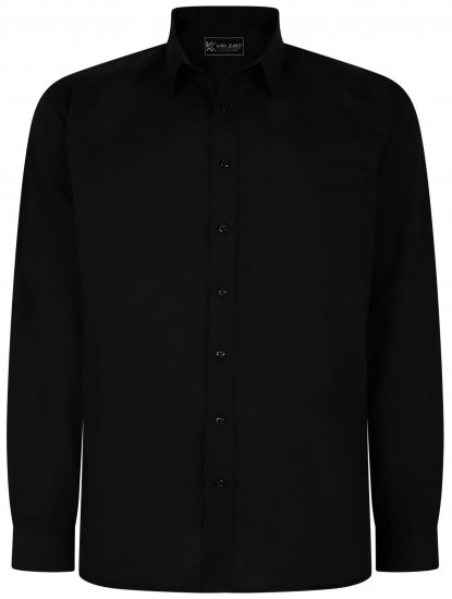 Kam Jeans 661 Classic Long Sleeve Office Shirt Black - Krekli - Krekli - 2XL-8XL