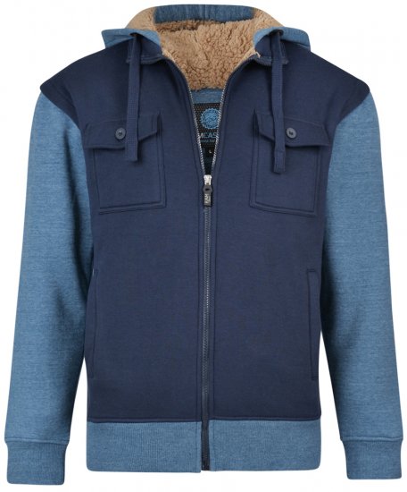 Kam Jeans 7008 Hoodie Denim blue - Džemperi un džemperi ar kapuci - Džemperi - 2XL-14XL