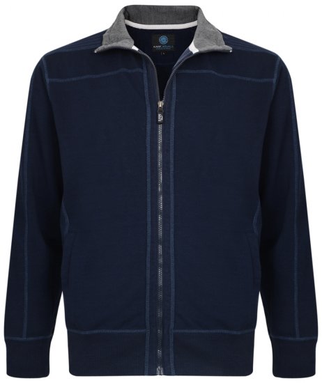 Kam Jeans 7011 Full Zip Sweat Navy - Džemperi un džemperi ar kapuci - Džemperi - 2XL-14XL