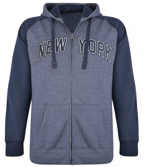 Kam Jeans Zip Thru Hoody Navy - Džemperi un džemperi ar kapuci - Džemperi - 2XL-14XL