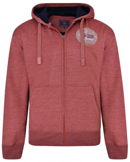 Kam Jeans 7025 Sherpa lined Hoodie Cordovan - Džemperi un džemperi ar kapuci - Džemperi - 2XL-14XL