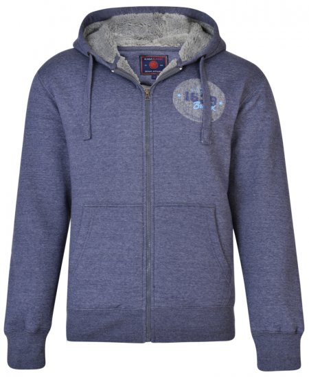 Kam Jeans 7025 Sherpa lined Hoodie Insignia blue - Džemperi un džemperi ar kapuci - Džemperi - 2XL-14XL