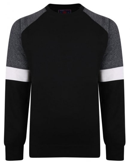 Kam Jeans 7031 Crew Neck Sweater Black - Džemperi un džemperi ar kapuci - Džemperi - 2XL-14XL