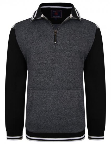 Kam Jeans 7032 Casual Sweater Black - Džemperi un džemperi ar kapuci - Džemperi - 2XL-14XL