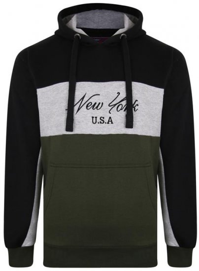 Kam Jeans 7033 NY Over The Head Hoodie Khaki - Džemperi un džemperi ar kapuci - Džemperi - 2XL-14XL