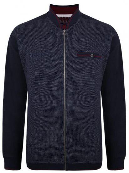 Kam Jeans 7035 Dobby Track Top Navy - Džemperi un džemperi ar kapuci - Džemperi - 2XL-14XL