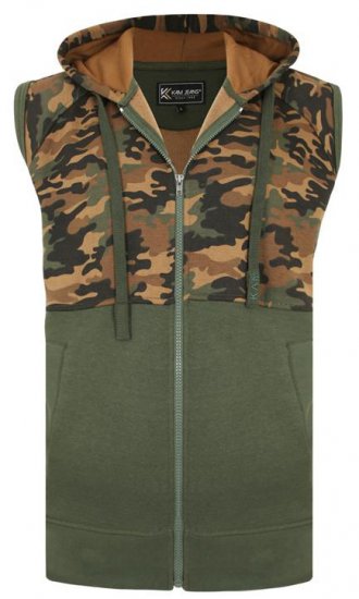Kam Jeans 7039 Camo Panelled Vest - Džemperi un džemperi ar kapuci - Džemperi - 2XL-14XL