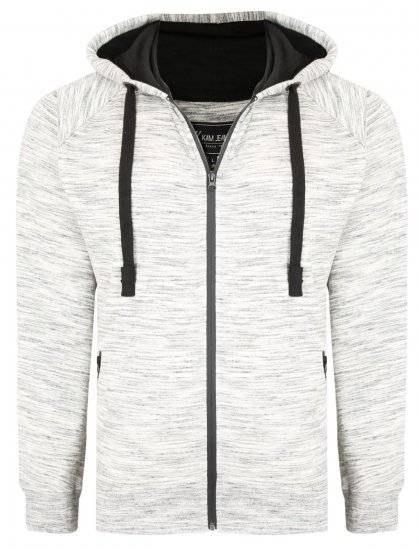 Kam Jeans 7041 Jersey Marl Hoody with Zip Pockets Grey - Džemperi un džemperi ar kapuci - Džemperi - 2XL-14XL