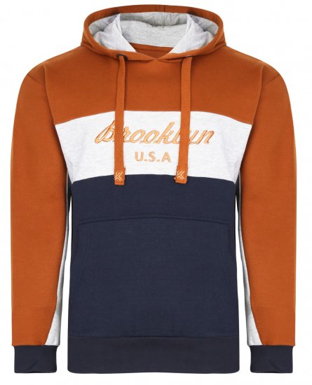 Kam Jeans 7046 Over Head Brooklyn Hoodie Orange - Džemperi un džemperi ar kapuci - Džemperi - 2XL-14XL