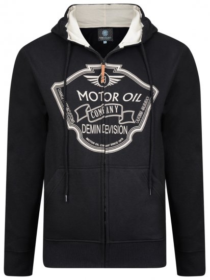 Kam Jeans 705 Motor Oil Hoodie Black - Džemperi un džemperi ar kapuci - Džemperi - 2XL-14XL