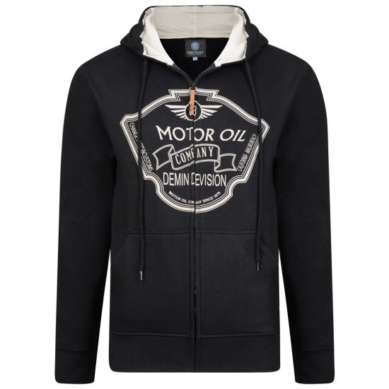 Kam Jeans 705 Motor Oil Hoodie Black - Džemperi un džemperi ar kapuci - Džemperi - 2XL-14XL