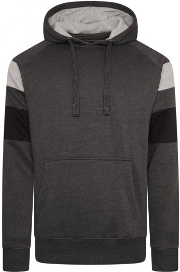 Kam Jeans 7068 Cut & Sew Over Head Hoody Charcoal - Džemperi un džemperi ar kapuci - Džemperi - 2XL-14XL