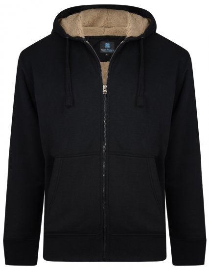 Kam Jeans 709 Sherpa Lined Hoodie Black - Džemperi un džemperi ar kapuci - Džemperi - 2XL-14XL