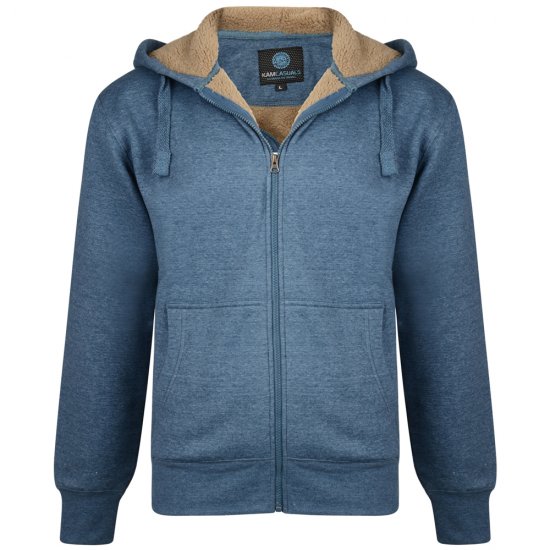 Kam Jeans 709 Sherpa Lined Hoodie Denim - Džemperi un džemperi ar kapuci - Džemperi - 2XL-14XL