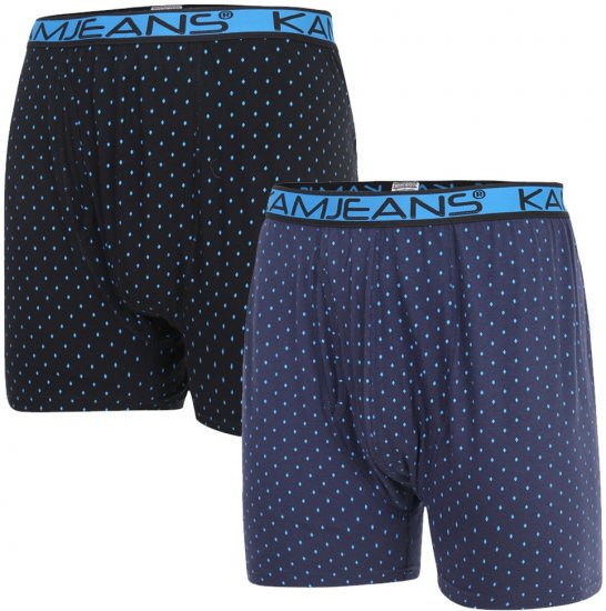 Kam Jeans 809 Diamond Print Boxers Twin Pack - Apakšveļa un peldšorti - Apakšveļa - 2XL-8XL