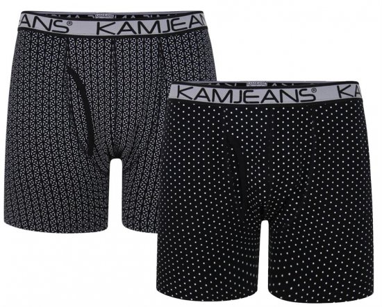 Kam Jeans 810 Jersey Printed Boxers Twin Pack - Apakšveļa un peldšorti - Apakšveļa - 2XL-8XL