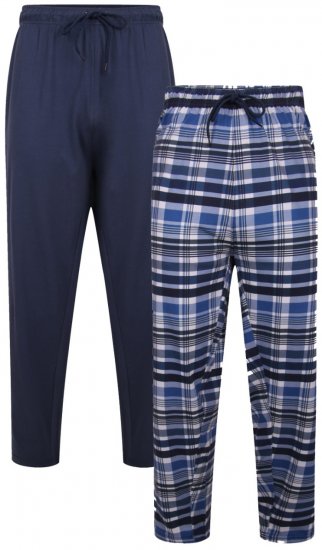 Kam Jeans 872 Lounge pants Navy, Checked 2-pack - Apakšveļa un peldšorti - Apakšveļa - 2XL-8XL