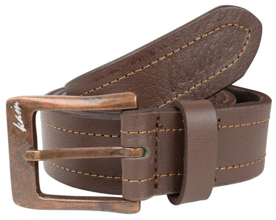 Kam Jeans 920 Leather Belt Brown, 4cm - Jostas - Liela izmēra Jostas - W40-W70/2XL-8XL