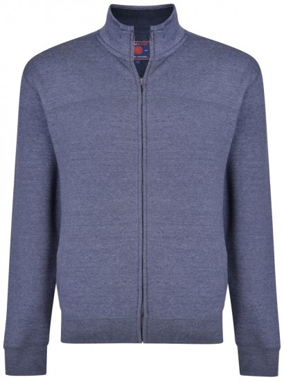 Kam Jeans 7018 Full zip Sweatshirt Insignia Blue - Džemperi un džemperi ar kapuci - Džemperi - 2XL-14XL