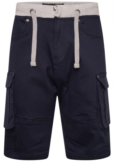 Kam Jeans Elvio Rib Waist Stretch Shorts Navy - Šorti - Šorti - W40-W60