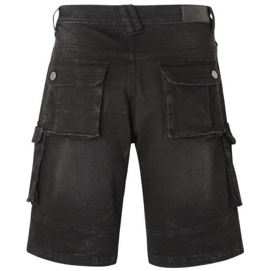 Kam Jeans Ivan Cargo Shorts Black - Šorti - Šorti - W40-W60