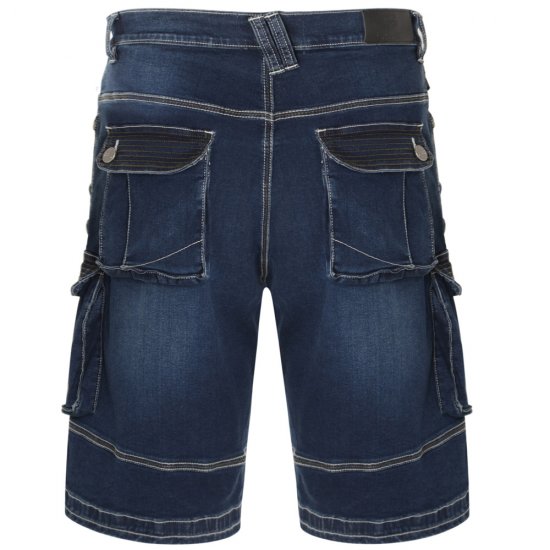 Kam Jeans Ivan Cargo Shorts Dark Used - Šorti - Šorti - W40-W60