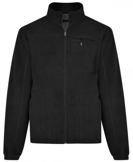 Kam Jeans KV100 Bonded Fleece Jacket Black - Sporta apģērbs & outdoor - Liela izmēra sporta apģērbi vīriešiem