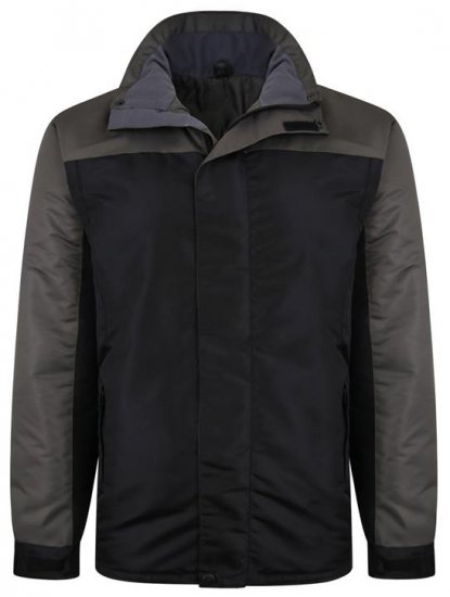 Kam Jeans KV113 Padded Waterproof Coat Black - Jakas & Lietus apģērbs - Jakas - 2XL-12XL