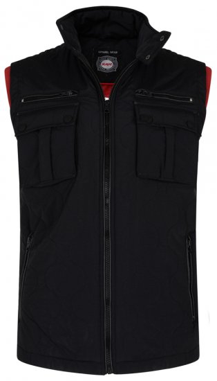Kam Jeans KV73 Vest Black - Jakas & Lietus apģērbs - Jakas - 2XL-8XL
