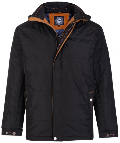 Kam Jeans KV98 Padded Jacket Black - Jakas & Lietus apģērbs - Jakas - 2XL-12XL