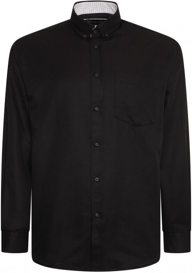 Kam Jeans P020 Premium Long sleeve Oxford Shirt Black - Krekli - Krekli - 2XL-8XL