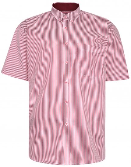 Kam Jeans 643 Premium Short Sleeve Shirt Burgundy - Krekli - Krekli - 2XL-8XL