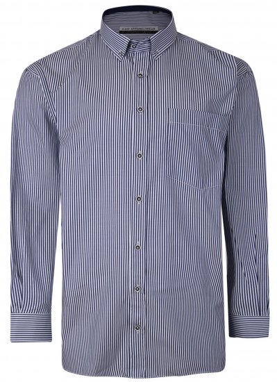 Kam Jeans P643 Premium Stripe Shirt Navy - Krekli - Krekli - 2XL-8XL