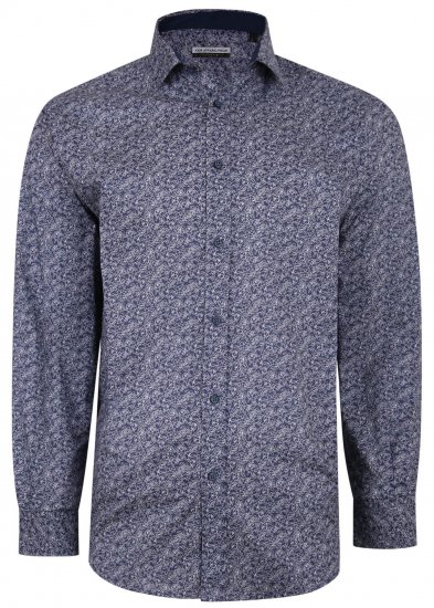 Kam Jeans P680 Floral Print Shirt Navy - Krekli - Krekli - 2XL-8XL