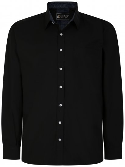 Kam Jeans P684 Premium Stretch Shirt Black - Krekli - Krekli - 2XL-8XL
