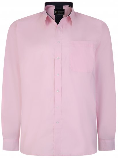 Kam Jeans P684 Premium Stretch Shirt Pink - Krekli - Krekli - 2XL-8XL