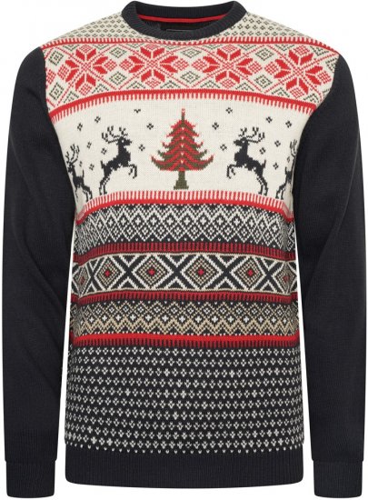 Kam Jeans X031 Reindeer Xmas Sweatshirt Navy - Džemperi un džemperi ar kapuci - Džemperi - 2XL-14XL