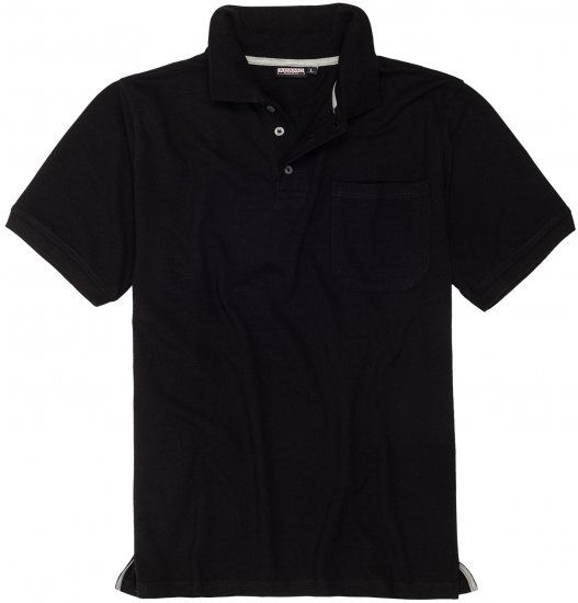 Adamo Klaas Regular fit Polo Shirt with Pocket Black - Polo krekli - Polo krekli - 2XL-8XL